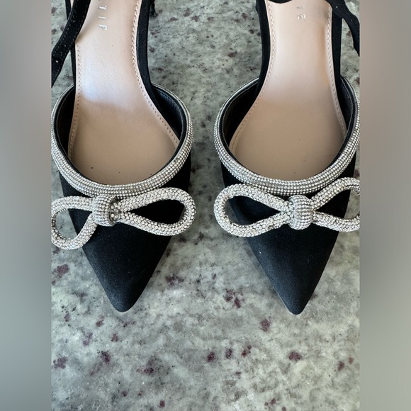 Rhinestone Bow Heels - Picture 2 of 3